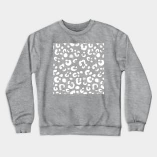 Gray Handmade Leopard Texture Crewneck Sweatshirt